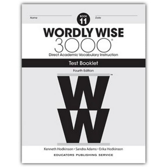 Wordly Wise 3000 Book 11 Tests (4Th Edition; Homeschool Edition)
