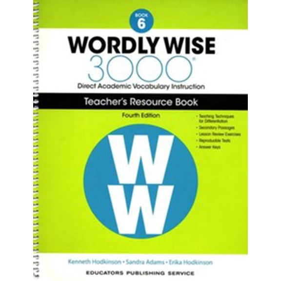 Pre-Owned Wordly Wise 3000 Book 6 Teacher's Guide (4Th Edition; Homeschool Edition)