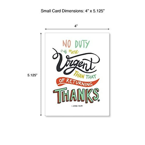 Words Of Appreciation - Box of 20 All Occasion Thank You Cards with Envelopes (4 x 5.12 Inch) - Assorted Blank Note Card Set - Gratitude, Appreciation Greetings (10 Designs, 2 Each) AM9633TYB-B2x10