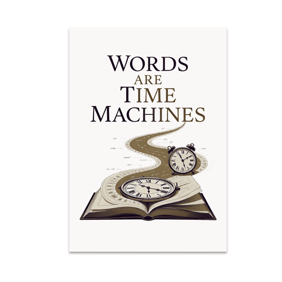Words Are Time Machines - Book Lover - 13x19 Poster Print