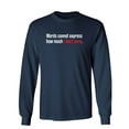 thumbnail image 1 of Words Cannot Express How Much I Don't Care Sarcastic Novelty Gift Idea Adult Humor Funny Men's Long Sleeve Shirts, 1 of 3