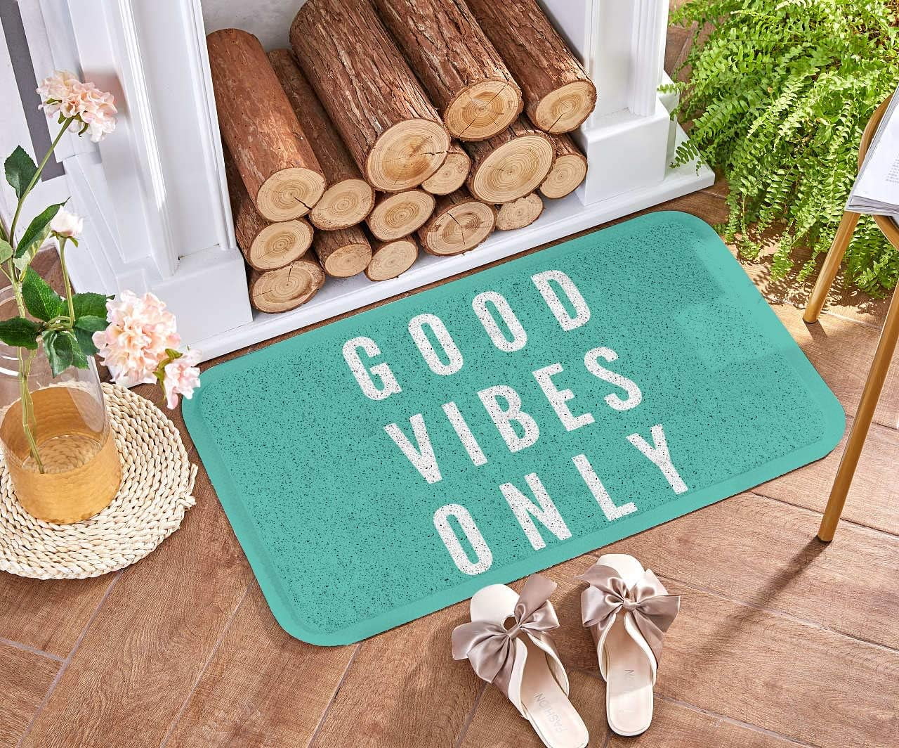Words Doormat Good Vibes Only Entryway Outdoor Mats Outside Floor