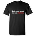 thumbnail image 1 of Words Cannot Express How Much I Don't Care Sarcastic Saying Tshirt Humor Novelty Graphic Tees Men Xmas Birthday Party Gift For Sarcasm Lovers Funny T Shirt, 1 of 5