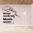 thumbnail image 1 of Where The Words Fail - Hans Andersen Music Quotes Music Song Lyrics Festival Concert Wall Art Designs Decor Vinyl Stickers For Studio Home House Cars Rooms Windows Bedroom Decoration Size (20x20 inch), 1 of 3