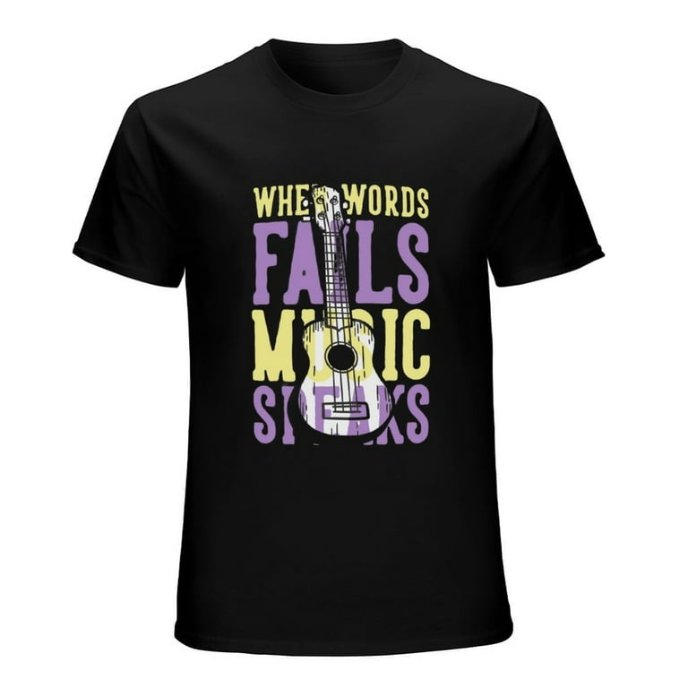 Where Words Fail Music Speaks T-Shirt Music Lover Wear Where Words Fail Music Speaks T-Shirt Music Lover Wear