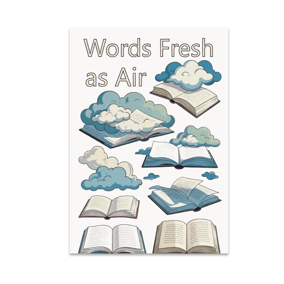 Words Fresh as Air Wall Art - Environmental Writing Enthusiast - 13x19 Poster Print