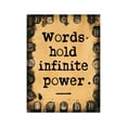 thumbnail image 1 of Words Hold Infinite Power Potent Influential Impactful Inspiring Quote Wall Art Sticker Designs Vinyl Stickers For Home House Walls Rooms Windows Bedroom Decoration Size (20x20 inch), 1 of 3