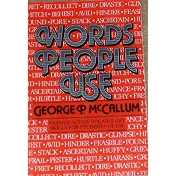Pre-Owned Words People Use: Vocabulary Skills for Students of English as a Second Language (Paperback) 0838428525 9780838428528