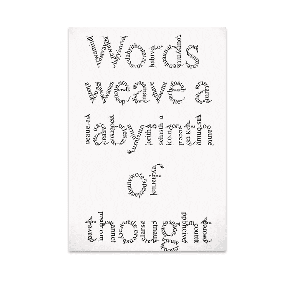 Words Weave a Labyrinth of Thought - Abstract Wall Decor - 13x19 Poster Print