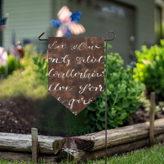 Words White Garden Flag 18" x 12.5" Double Sided Yard Lawn Outdoor Decor Small Yard Flags