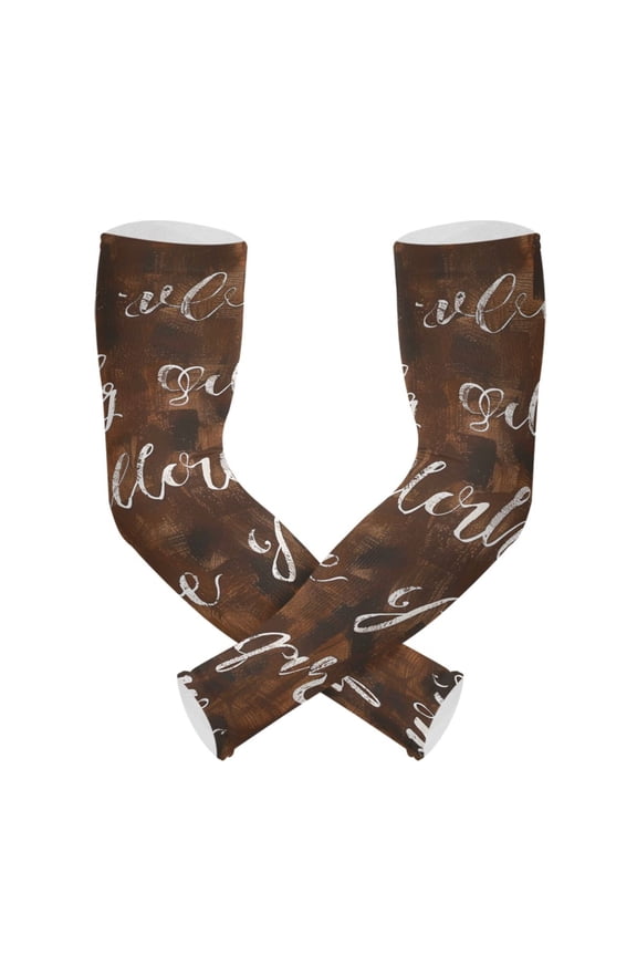 Words White Gardening Sleeves UV Sun Protection Cooling Arm Sleeves Anti-Scratch Farmers Sleeves for Women Men