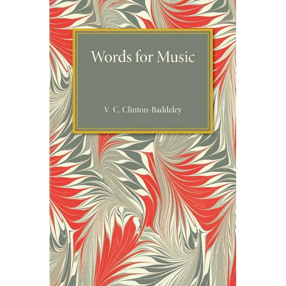 Words for Music, (Paperback)