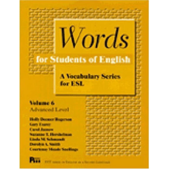 Pre-Owned Words for Students of English : A Vocabulary Series for ESL (Paperback) 9780472082162