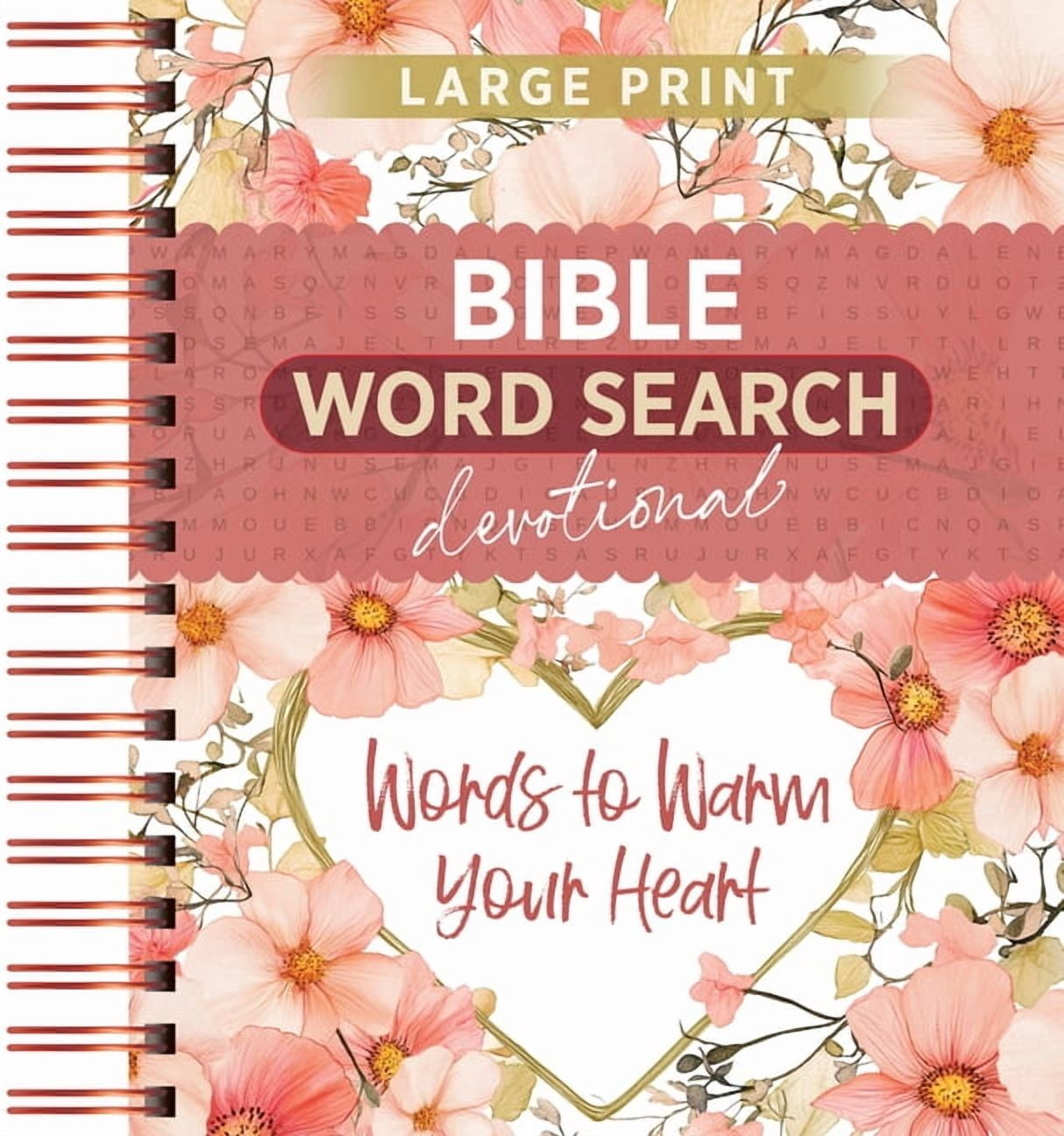 Words to Warm Your Heart: Word Search Devotional, (Spiral-Bound)
