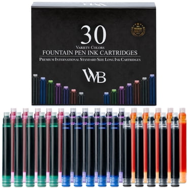 Wordsworth & Black Rollerball Pen Refills - Set Of 4 Black Ink, Medium Tip, Quick-Drying