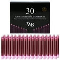 thumbnail image 1 of Wordsworth & Black Fountain Pen Ink Refills - Set of 30 Pink Ink Cartridges - International Standard Size - Length APPR 2.04 Inch - Base Diameter APPR 0.24 Inch - Disposable and Generic, 1 of 17