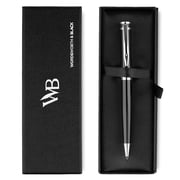 Wordsworth & Black Luxury Erudite Mechanical Pencil Set- Refillable Pencil, Gift Case; Journaling, Calligraphy, Drawing, Smooth Writing [Black Chrome]