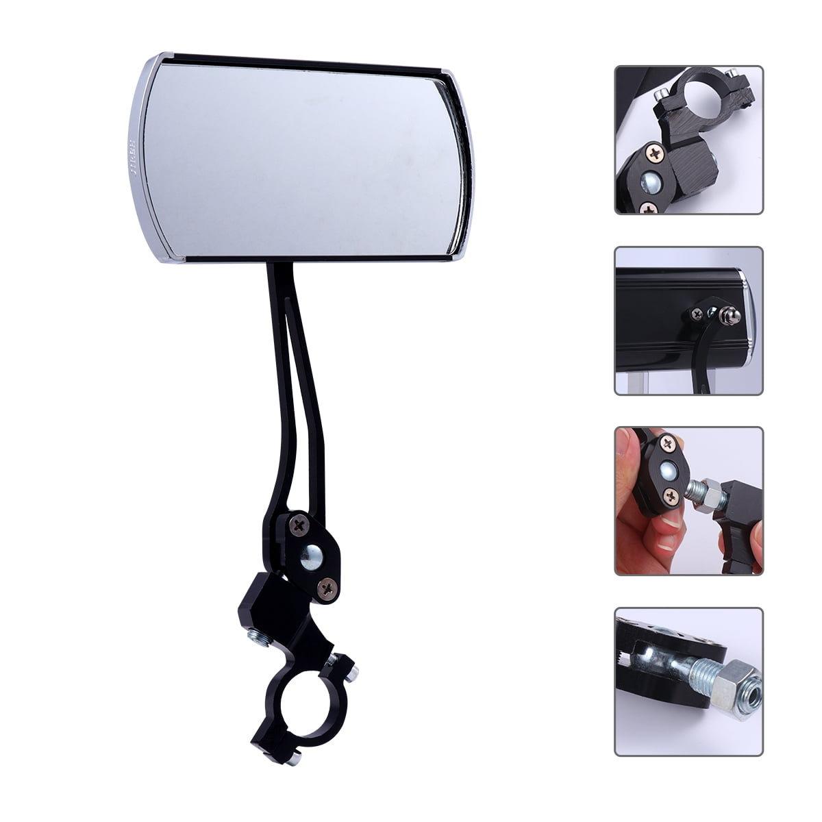 Worgeous 1 Pair Bike Mirror Adjustable Rear View for Handlebar Modified ...