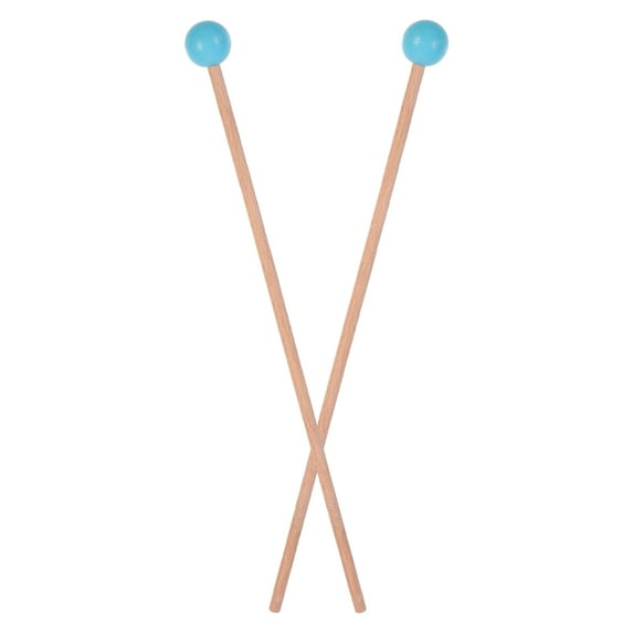 Worgeous Xylophone Mallet Hammer Maple Wood Blue 1 Pair 10In