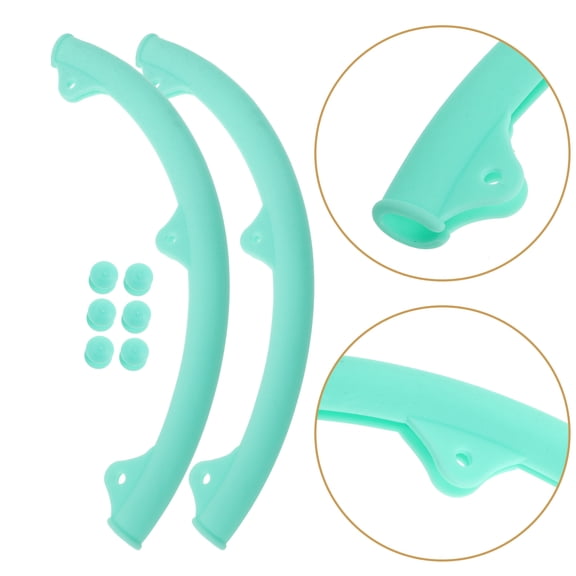 BESTYASH 1Pair Portable Badminton Frame Protector Silicone Sleeve Anti Scratch Light Green