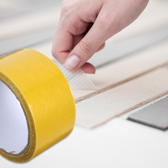 Worgeous 1 Roll Removable Double Sided Tape for Area Rug Fixing Double Sided Tape Floor Mat Seamless Mesh Tape for Furniture Floor Rug