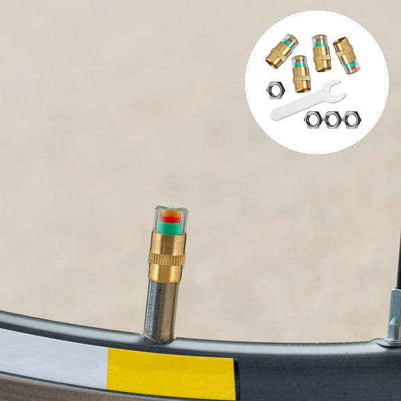 CIMAXIC Tire Pressure Warning Caps for Daily Driving, Plastic Valve Caps, 1 Set for Car