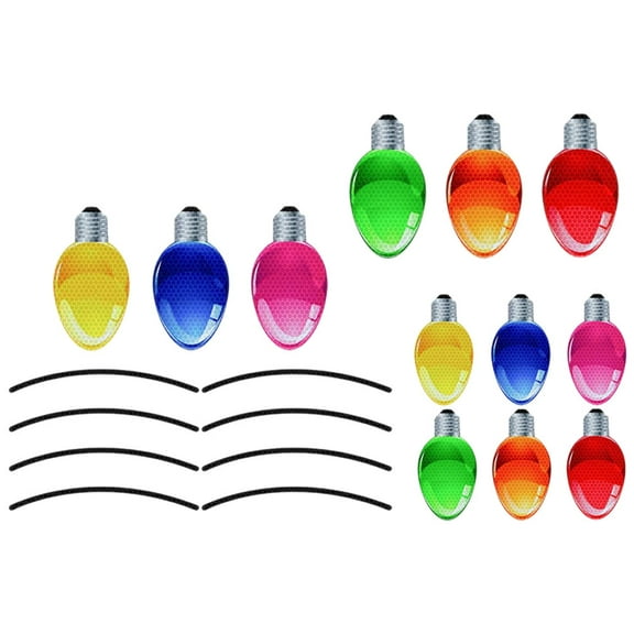 CIMAXIC 20-Pack Reflective Car Bulbs Refrigerator Stickers Material Set