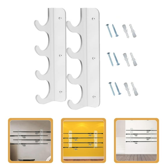 Worgeous 1 Set Horizontal Fishing Rod Holder Simple Designed Acrylic Fishing Rod Rack Father's Day Gift