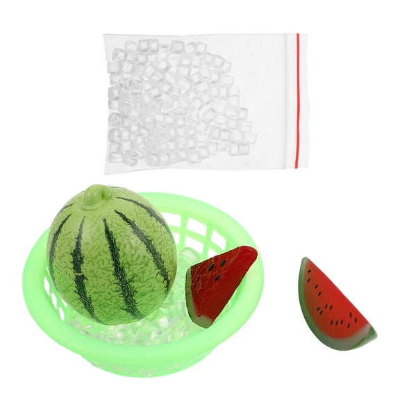 Worgeous 1 Set Miniature Watermelon Prop Dollhouse Realistic Fake Fruit Model Lifelike Artificial Fruits For Decoration Collectible Fruit Ornaments