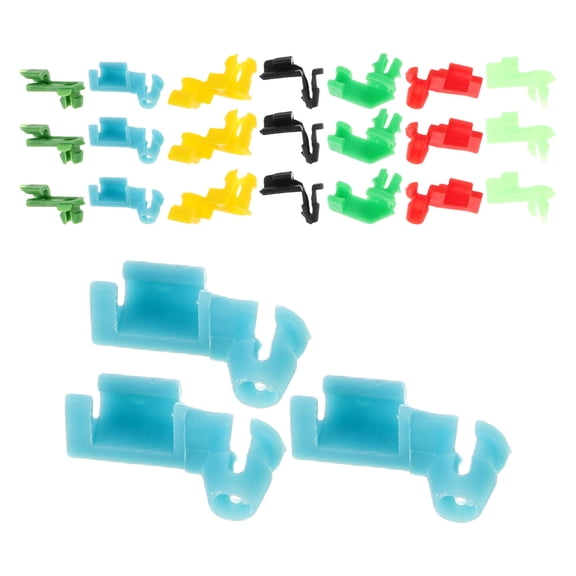 RENACLIPY 1Set Sturdy Plastic Lock Clips for Door Handle Rod Replacement with Convenient Storage