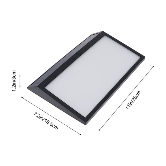 KAJNBN Solar Powered Door Plate Black For Outdoor Installation 1Set 11.02X7.09X1.18In