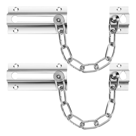 Worgeous Stainless Steel Door Chain Lock Set for Interior Doors, Home Security Chain Lock for Safety and