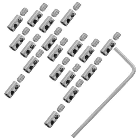 SEWCHICS Rigorous Testing Wire Rope Clamps Silver 1 Set 0.4x0.2x0.2in