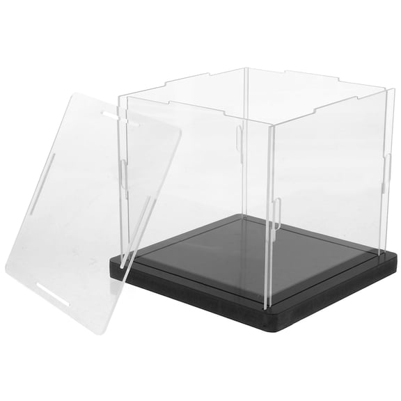 FONDOTIN Tabletop Baseball Display Case White Transparent Collection Holder for Baseball Cards and Memorabilia