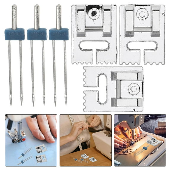 Worgeous 1 Set Twin Needles for Household Sewing Machine Double Needle for Various Sewing Effects Ideal for Home and Commercial Use