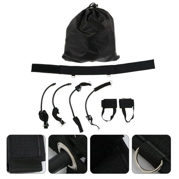 RENACLIPY Adjustable Jump Training Belt with Black Latex Waist Straps for Fitness and Exercise