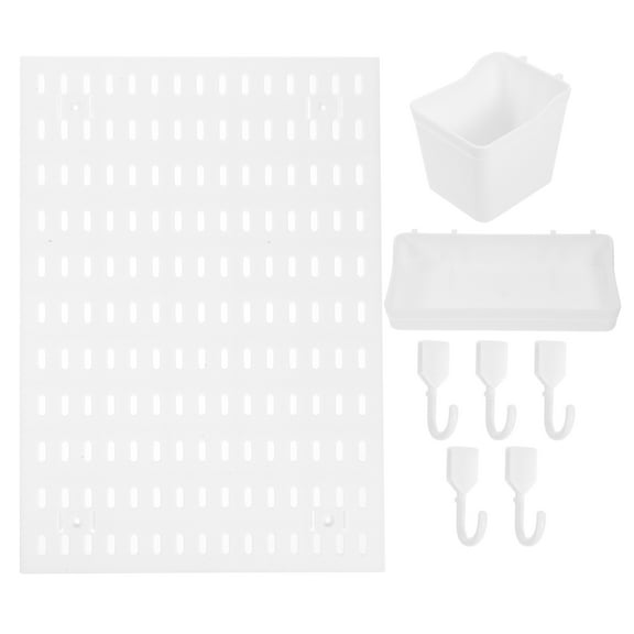 Worgeous 1 Set of Pegboard Wall Organizer Nail-free Pegboard Wall Mount Pegboard with Hooks for Kitchen