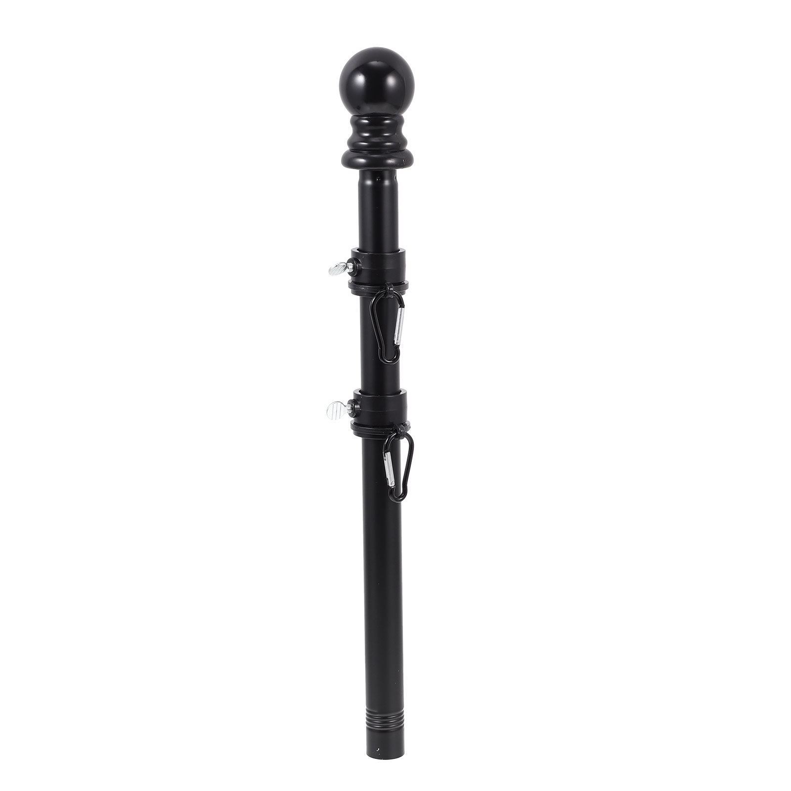KHBUAB Outdoor Flag Pole Anti Winding Flagpole Stainless Steel Black 1 Set