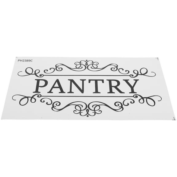 COSMOBETTY Pantry Sign PVC Waterproof Removable Decorative Adults 1 Sheet 11.8X6.7In