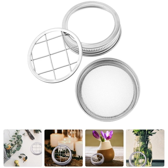 RENACLIPY Wide Mouth Jar Sprouting Lid, Stainless Steel Strainer for Easy Growing and Versatile Kitchen Use