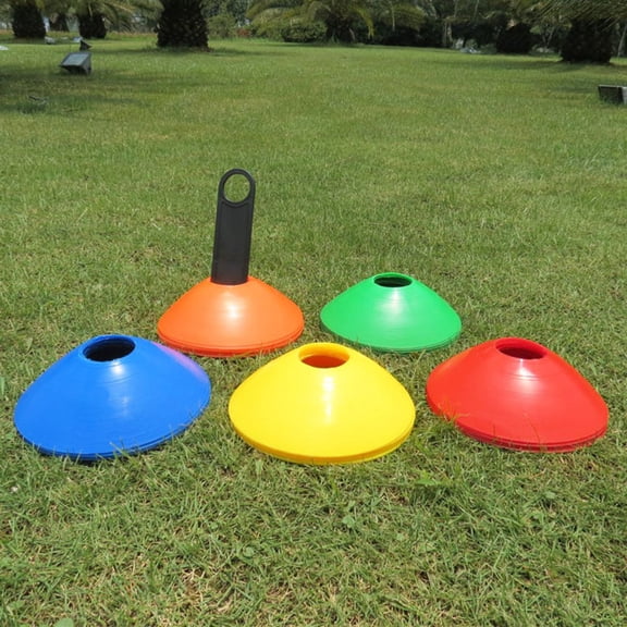 CIMAXIC Football Training Disc Cone Marker Tray Yellow 10Set PP
