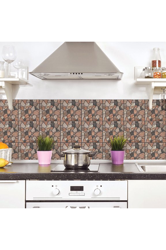 Patterned Wallpaper Humidity Resistant 10 Pcs 30x0.3937in Multi Plastic