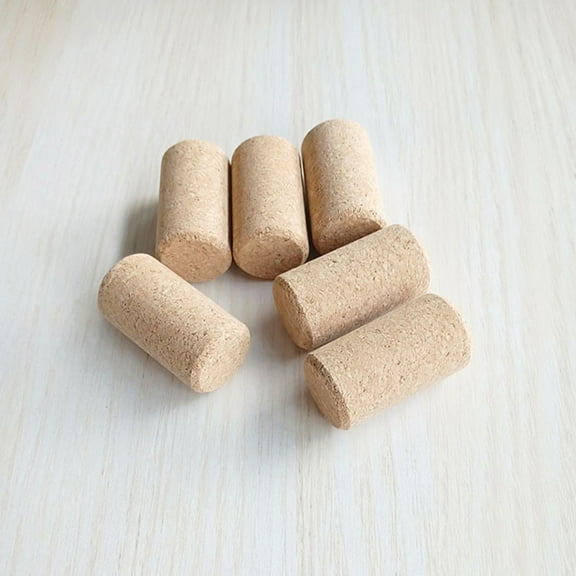 COSMOBETTY Cylindrical Wine Bottle Closure 10Pcs Cork Wood Stoppers for Bar Use