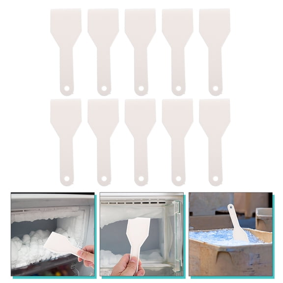 Worgeous Windshield Ice Remover Ice Scrapers White Ice Removal Car Use 10pcs