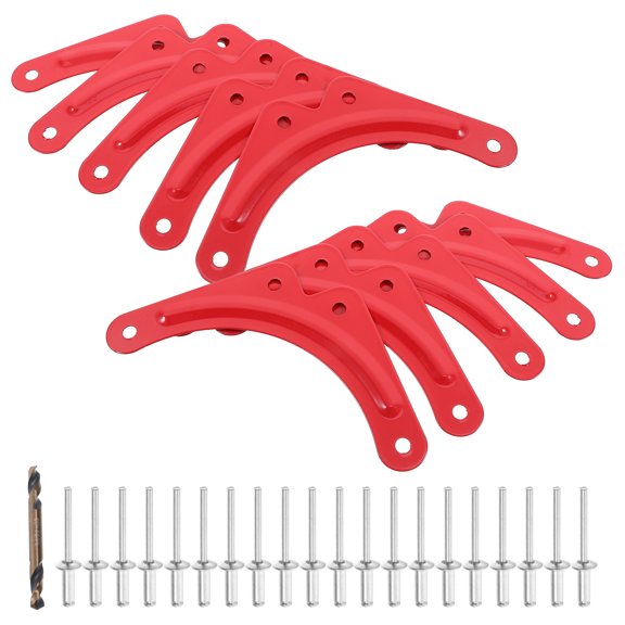 Worgeous 10 Pcs Folding Ladder Accessories 10.50X10.50X0.20CM Red