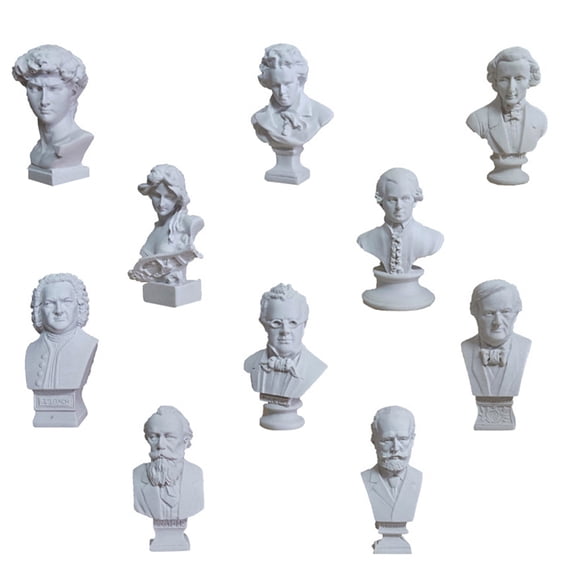 FONDOTIN Set of 10 Mini Resin Figurines Home Decor Statues Decorative Plaster Friends Ideas