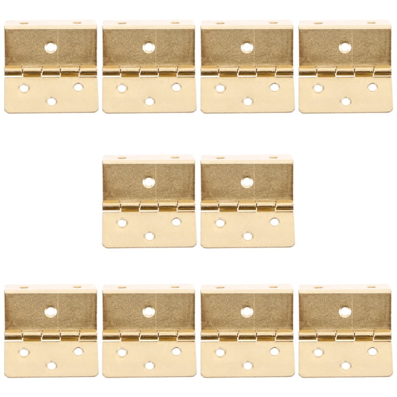 Worgeous 10-Piece Antique Iron Hinge Kit with Liners, Giant Size 5.70x4.30x2.00CM, Golden Finish