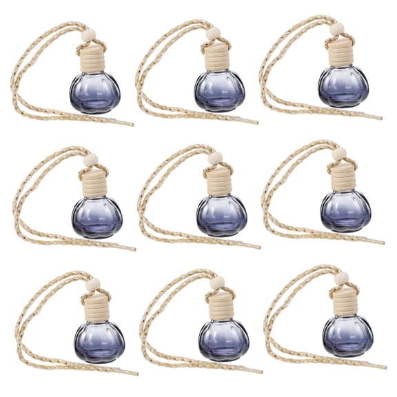 COMPUKAS Hanging Car Scent Diffuser Bottle 10Pcs 2In Glass Multi Friends Car Lovers