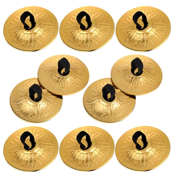 Worgeous  10 Pcs Musical Hand Bells Belly Dancing Finger Cymbals Child