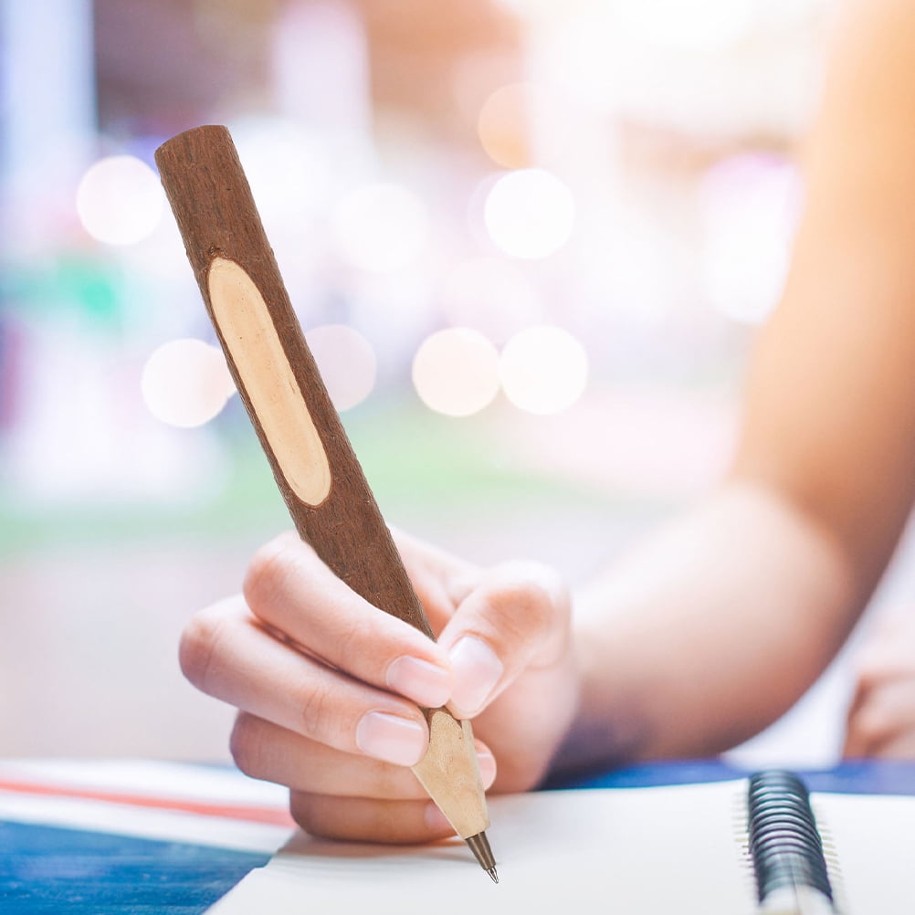 Worgeous 10 Pcs Natural Branch Pen Tree Bark Texture Pens Twig Pencils ...